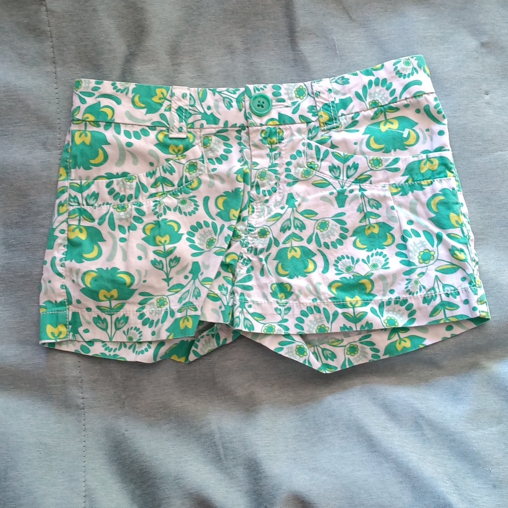 Ivy & Moon Shorts, Girls size 8, Green/Yellow, NWOT